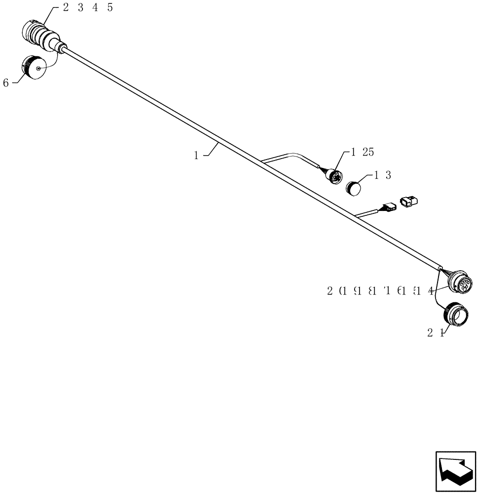 Схема запчастей Case IH SDX30 - (3.020.1) - SEED TOOL HARNESS Electrical/Electronics