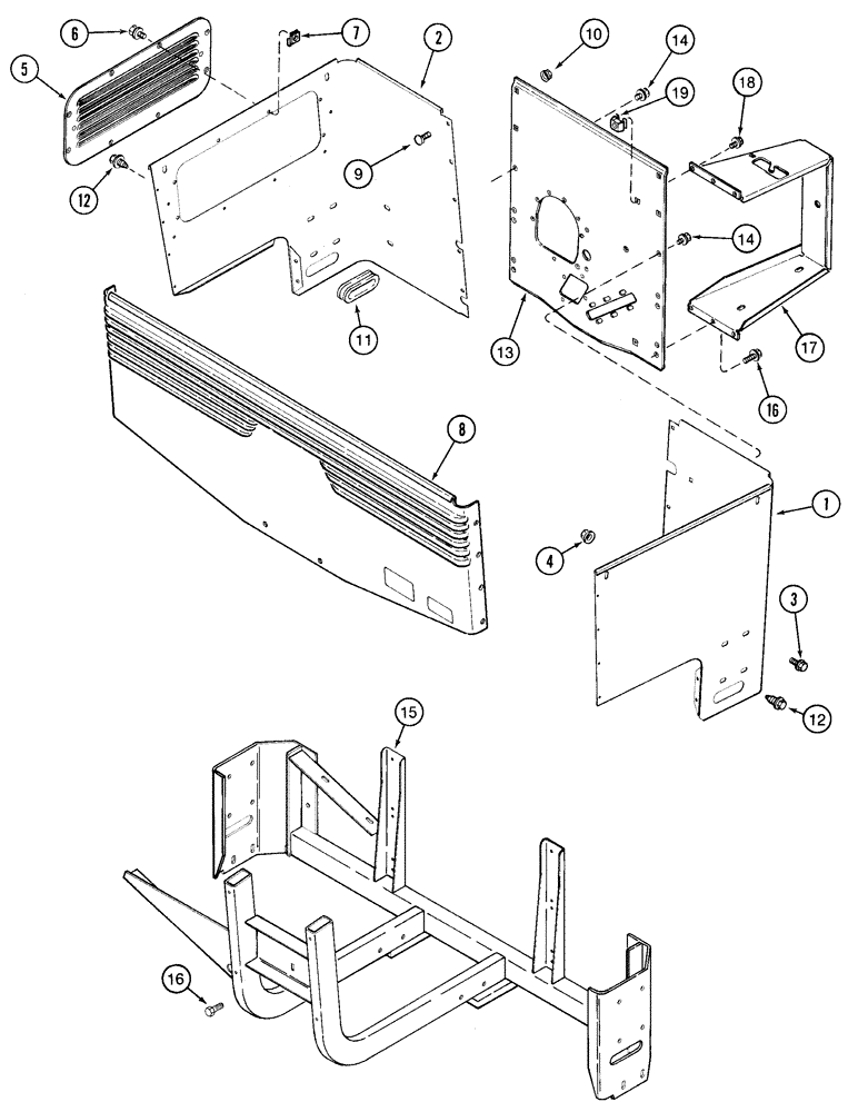 Схема запчастей Case IH 955 - (9C-02) - SEED MODULE HOUSING, ALL RIGID PLANTERS (09) - CHASSIS/ATTACHMENTS