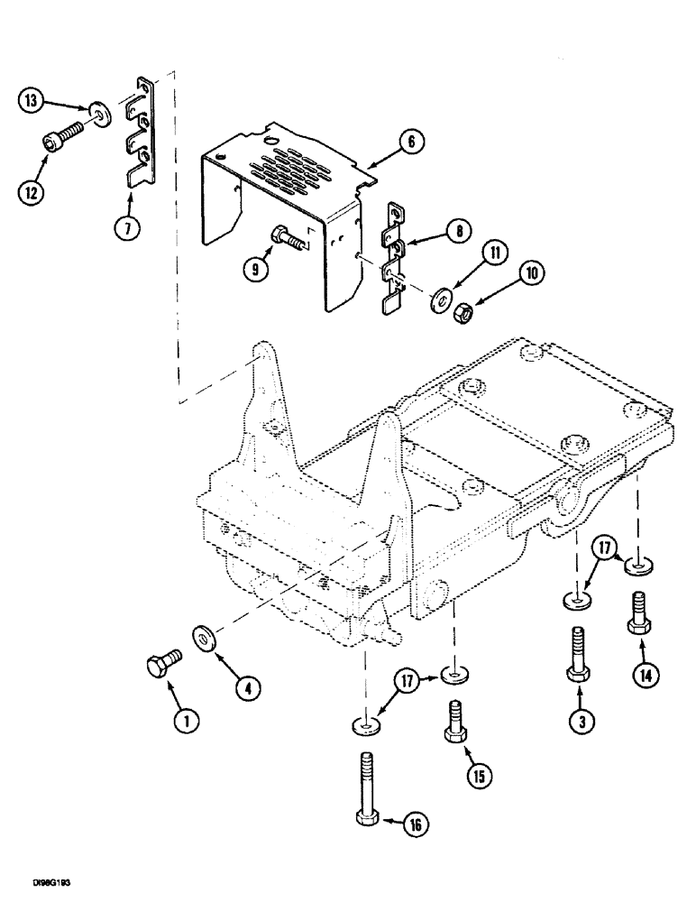 Схема запчастей Case IH 5150 - (9G-086) - AUTO HITCH MOUNTING FOR U.K. AND SCANDINAVIA (09) - CHASSIS/ATTACHMENTS