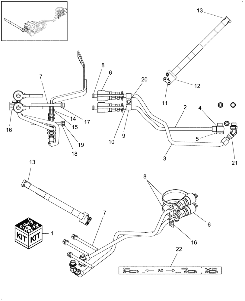 Схема запчастей Case IH FARMALL 60 - (07.11) - REAR REMOTE #2 SELF CENTERING CONTROL - 719935016 (07) - HYDRAULIC SYSTEM