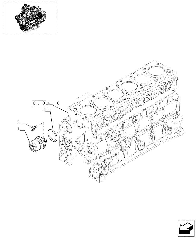 Схема запчастей Case IH F4GE0684G D600 - (0.32.0[01]) - WATER PUMP (504062836) 