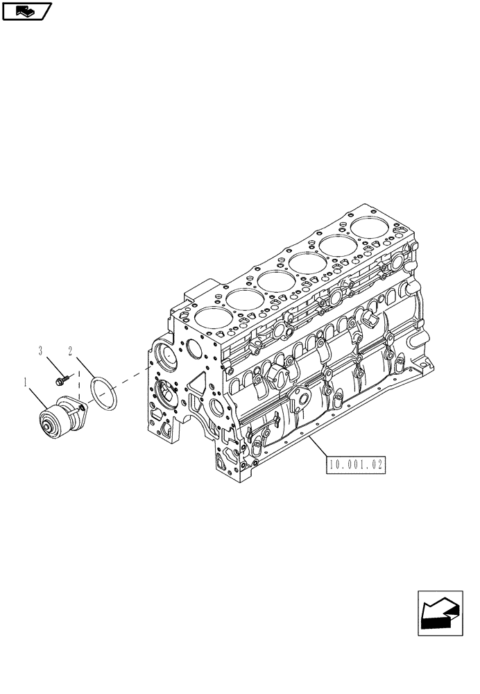 Схема запчастей Case IH MAGNUM 180 - (10.402.03[01]) - WATER PUMP (10) - ENGINE