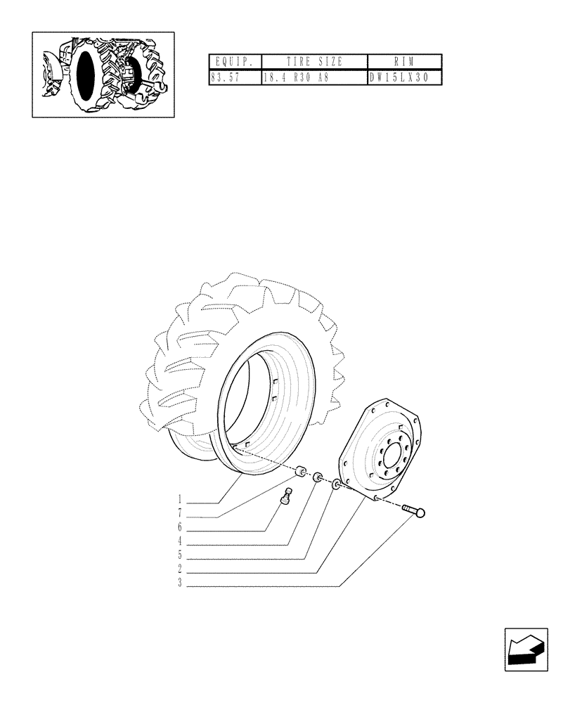 Схема запчастей Case IH MAXXUM 140 - (83.00[06]) - DRIVE WHEELS (11) - WHEELS/TRACKS