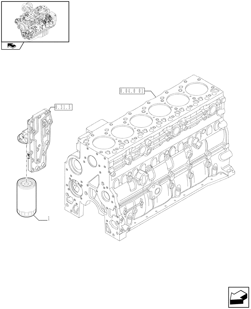 Схема запчастей Case IH F4GE9684D J603 - (0.30.2) - OIL FILTERS - ENGINE (2852525) 