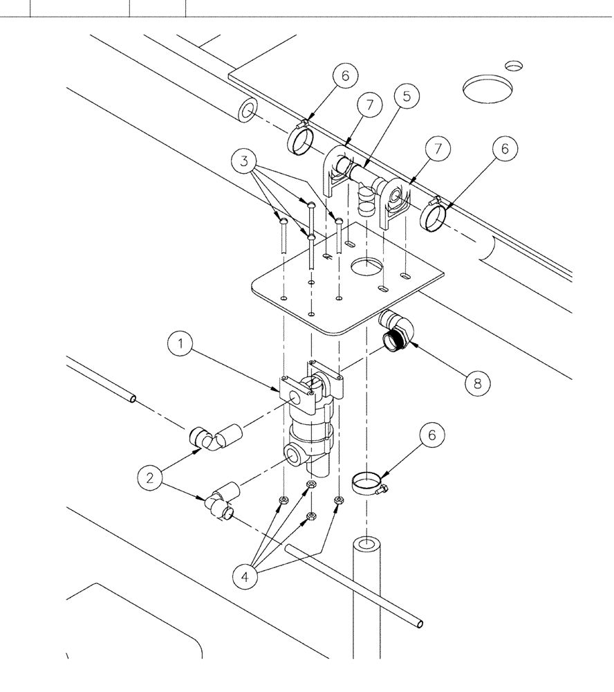 Схема запчастей Case IH SPX4260 - (11-020) - FOAMER CENTER SECTION GROUP Options