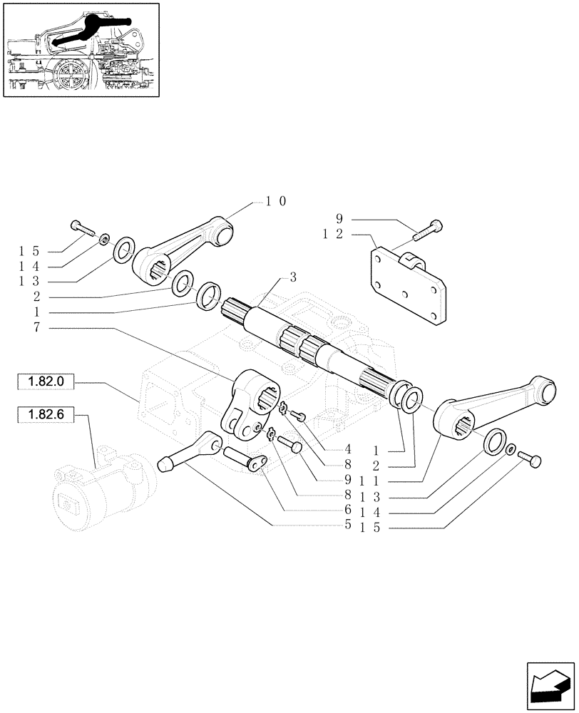 Схема запчастей Case IH MXU115 - (1.82.8) - LIFTER, ROCK SHAFT AND ASSOCCIATES (07) - HYDRAULIC SYSTEM