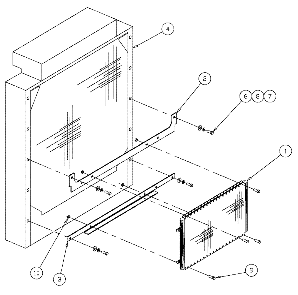 Схема запчастей Case IH 4300 - (02-012) - CONDENSOR/RADIATOR GROUP (01) - ENGINE