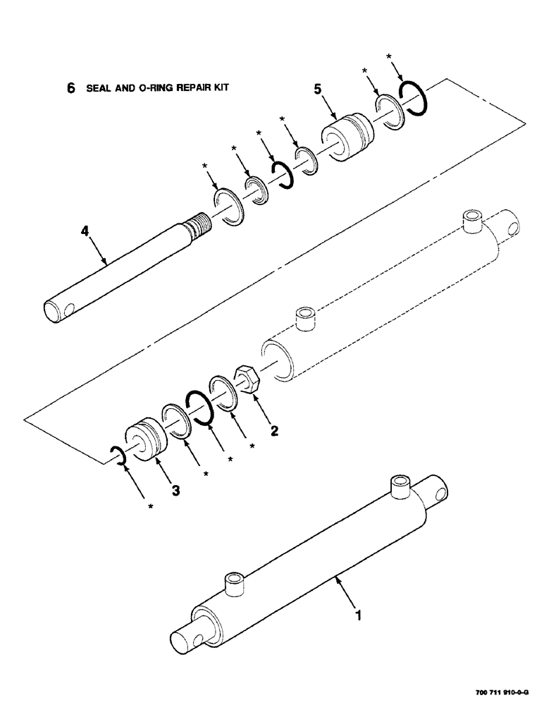 Схема запчастей Case IH RS451 - (8-16) - HYDRAULIC CYLINDER ASSEMBLY, CLUTCH, 700711910 HYDRAULIC ASSEMBLY COMPLETE (07) - HYDRAULICS