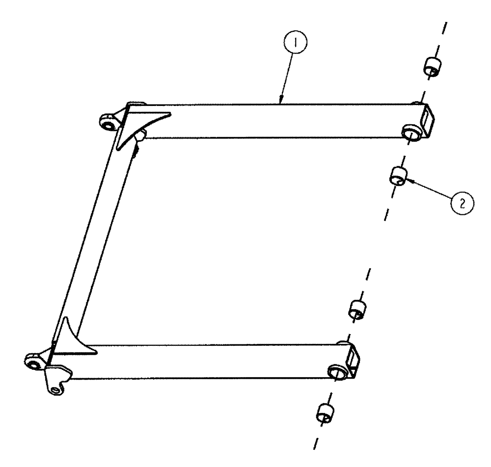 Схема запчастей Case IH SPX4260 - (04-007) - PARALLEL LINK GROUP, UPPER Suspension & Frame