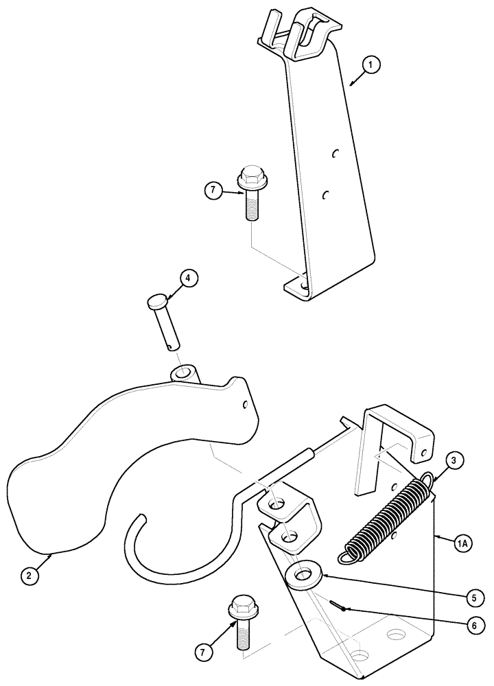 Схема запчастей Case IH MX150 - (09-56) - STORAGE SUPPORT HITCH (37) - HITCHES, DRAWBARS & IMPLEMENT COUPLINGS