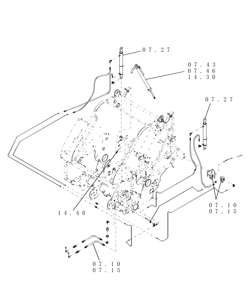 Схема запчастей Case IH RBX452 - (SECTION 07[RBX452]) - PICTORIAL INDEX, HYDRAULICS (00) - GENERAL