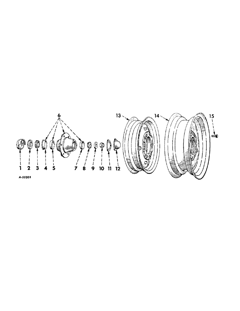 Схема запчастей Case IH 706 - (L-02) - WHEELS AND WHEEL WEIGHTS, FRONT WHEELS Wheels & Wheel Weights