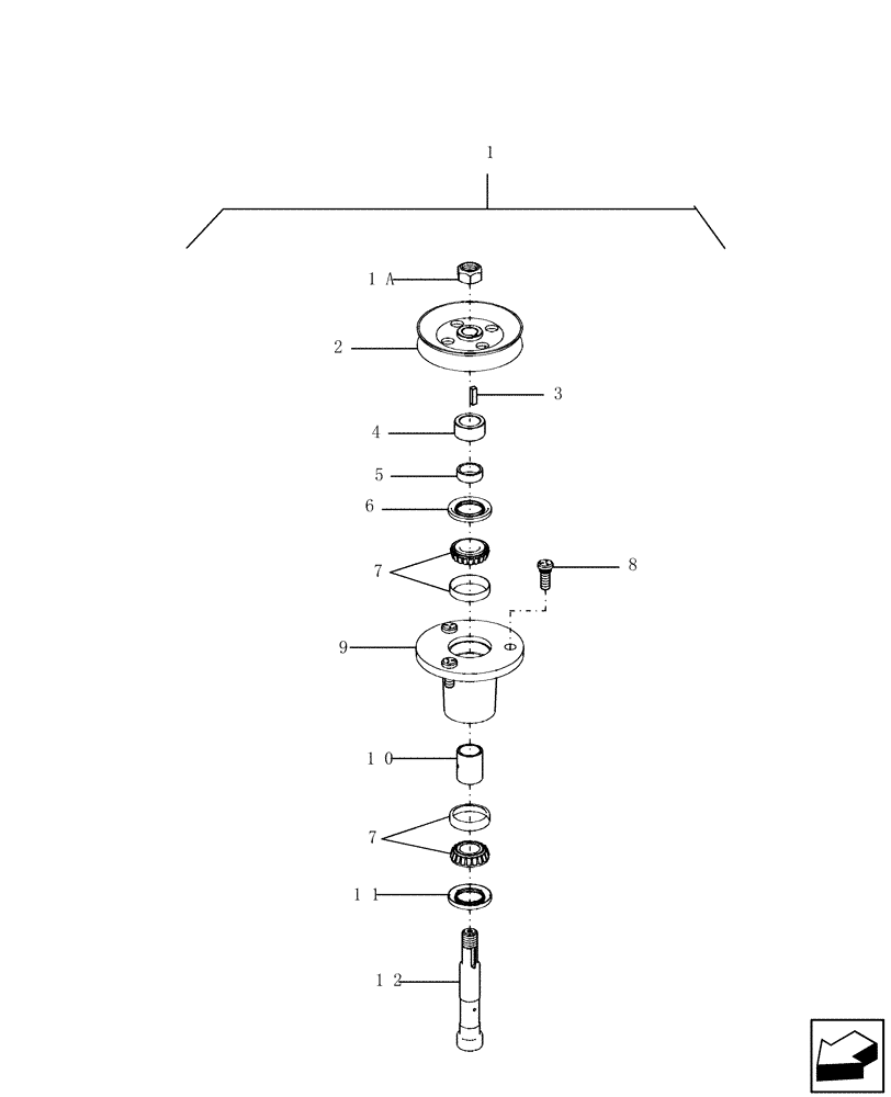 Схема запчастей Case IH 914A - (13) - SPINDLE ASSEMBLY, 84" 