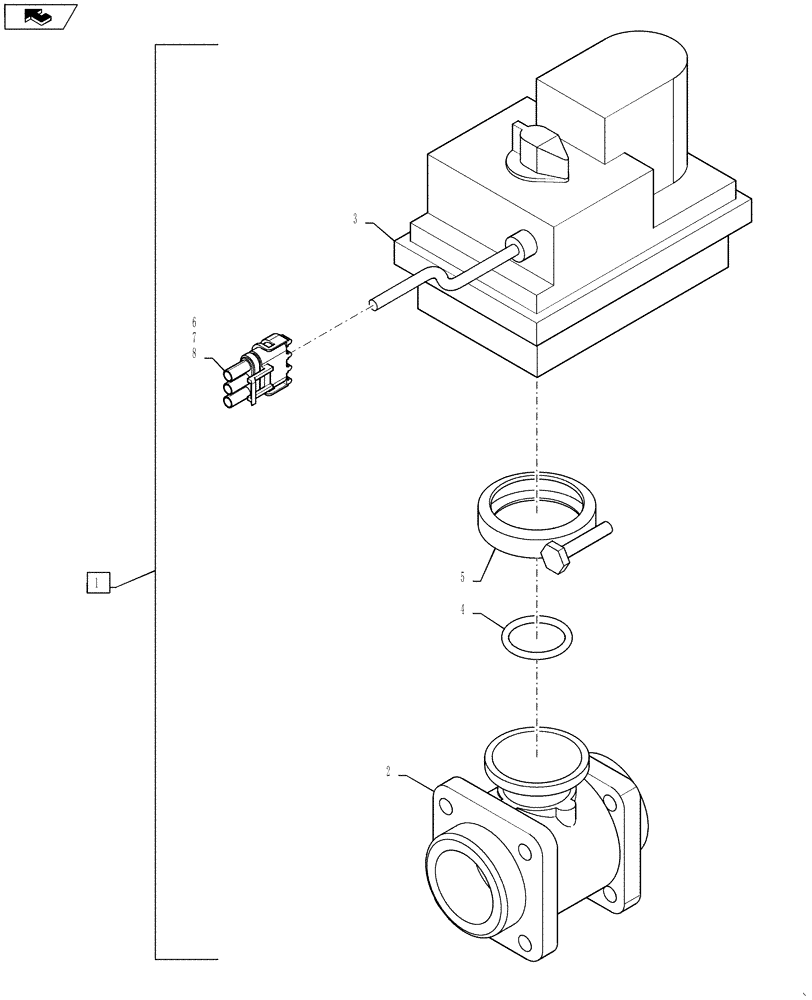 Схема запчастей Case IH SPX3200 - (09-023) - BALL VALVE, 1.25" ELECTRIC Liquid Plumbing