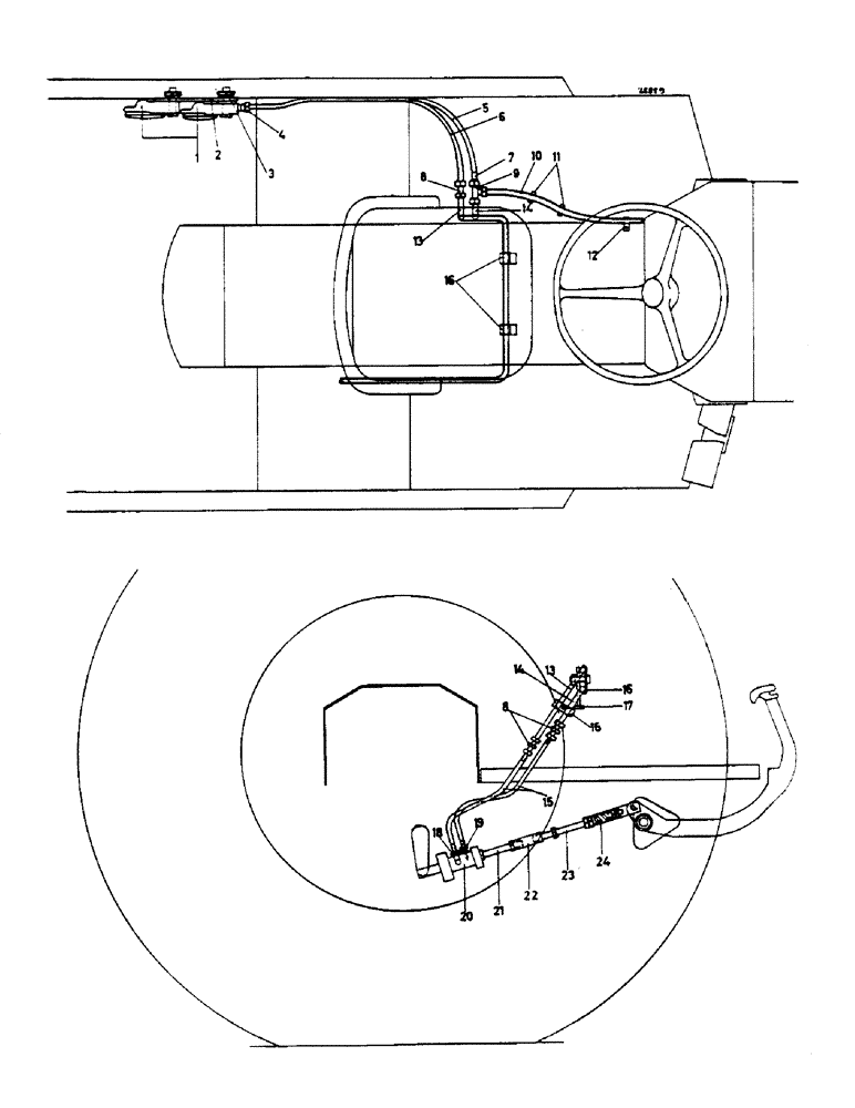 Схема запчастей Case IH 553 - (348) - TRAILER AIR BRAKE PIPING (88) - ACCESSORIES