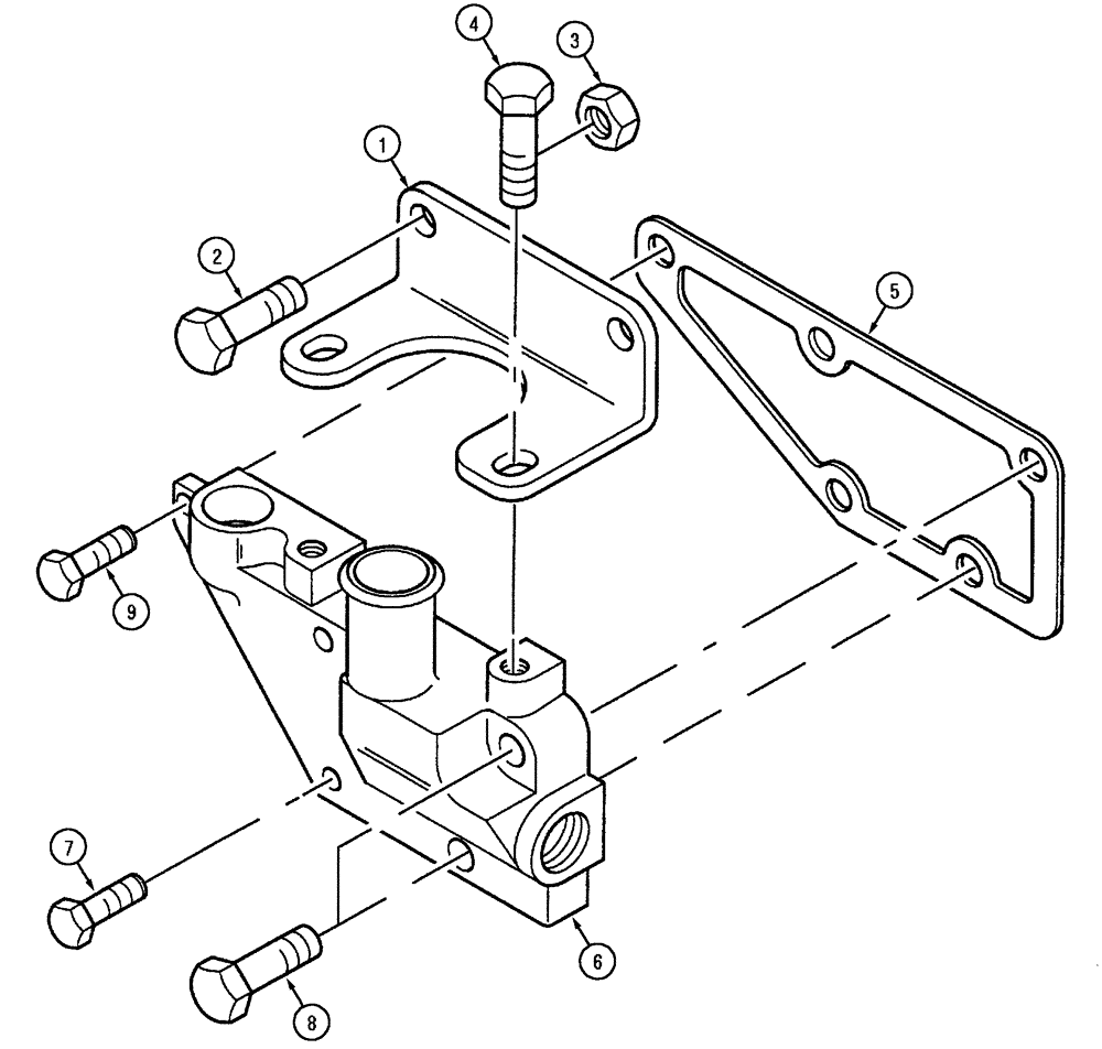 Схема запчастей Case IH C60 - (02-14) - THERMOSTAT HOUSING (02) - ENGINE