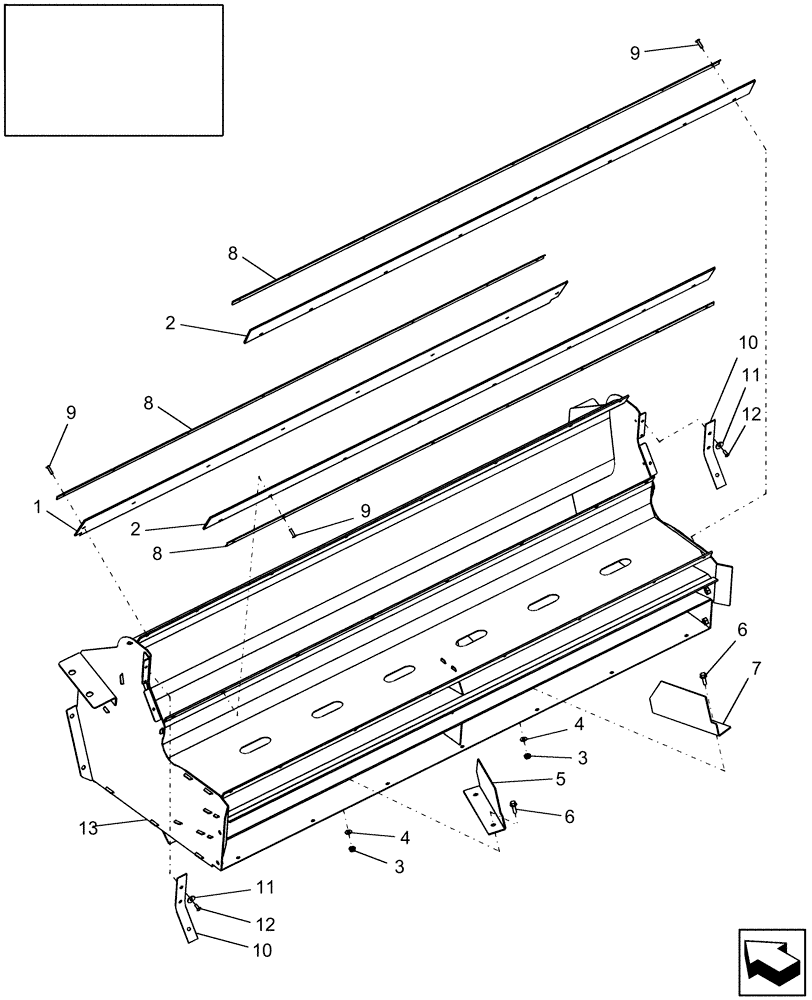 Схема запчастей Case IH AFX8010 - (K.62.B.74[3]) - HOUSING, FAN K - Crop Processing