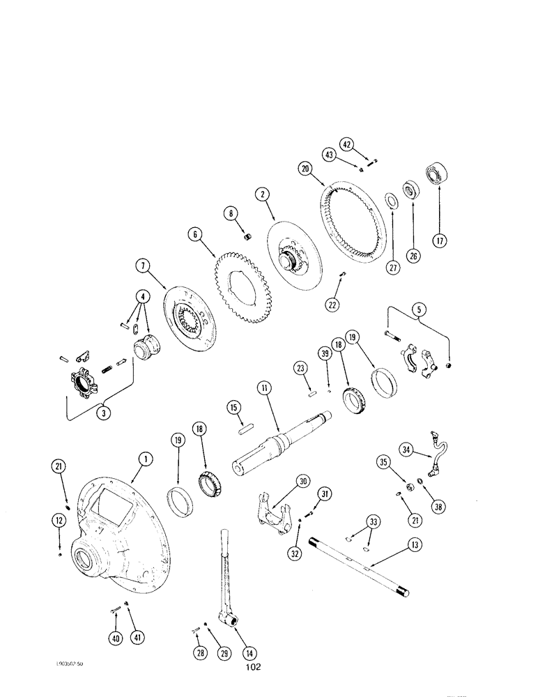 Схема запчастей Case IH 4390 - (102) - PTO CLUTCH 