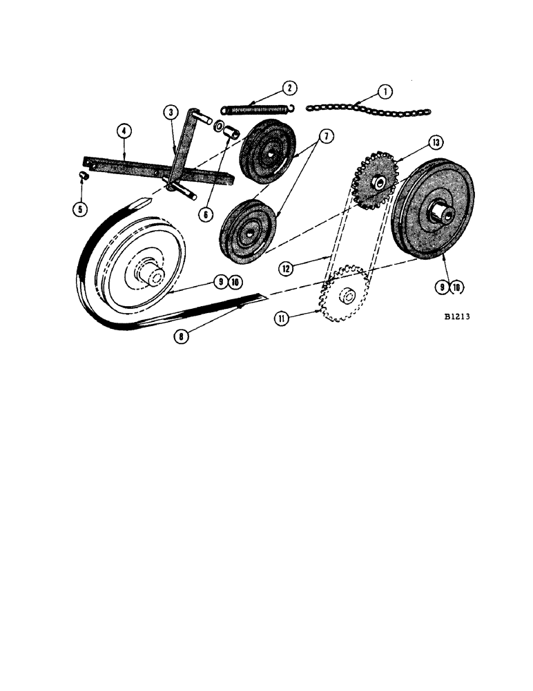 Схема запчастей Case IH 1060 - (038[1]) - JACKSHAFT DRIVE (58) - ATTACHMENTS/HEADERS