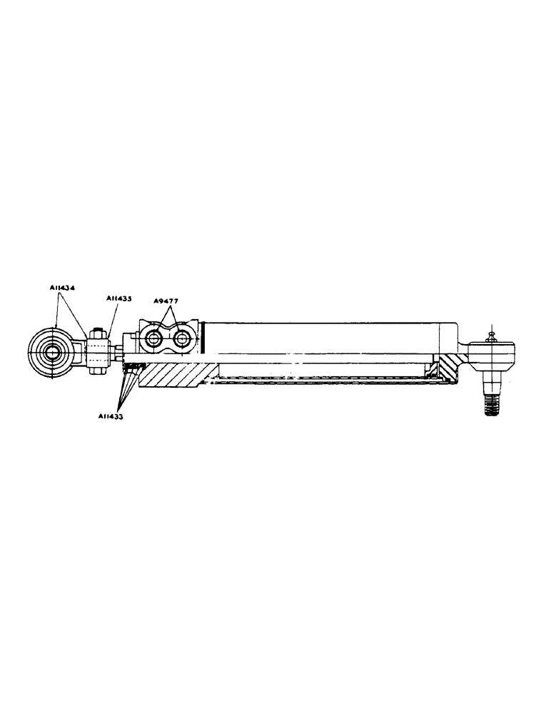 Схема запчастей Case IH 400-SERIES - (003[A]) - PARTS FOR A8996 POWER STEERING CYLINDER (05) - STEERING