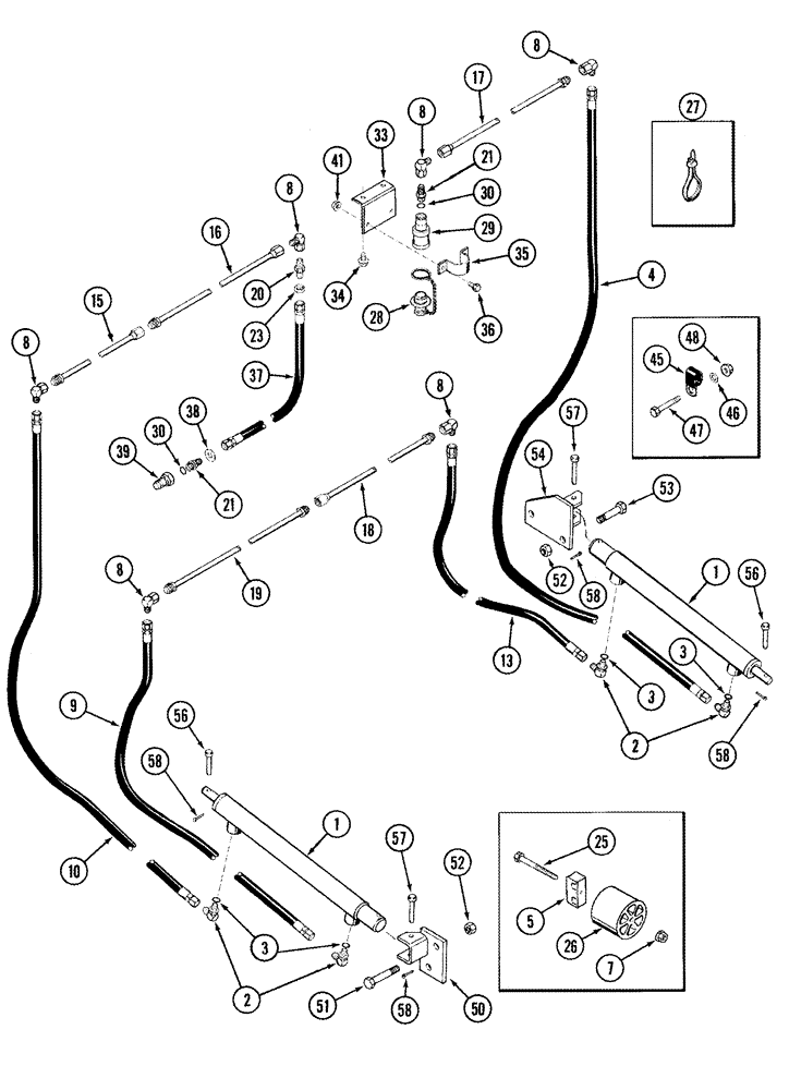 Схема запчастей Case IH 1010 - (08-02) - REEL FORE AND AFT HYDRAULIC SYSTEM - 15.0, 17.5 AND 20.0 FOOT (08) - HYDRAULICS