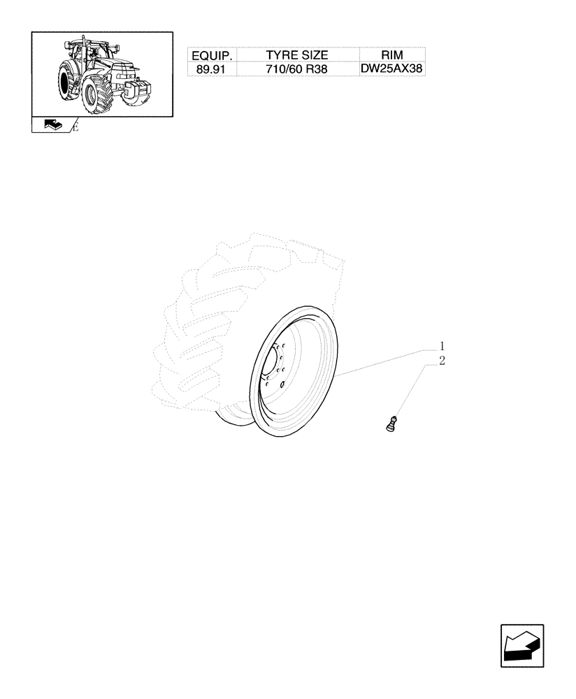 Схема запчастей Case IH PUMA 140 - (83.00[01]) - REAR WHEELS (11) - WHEELS/TRACKS