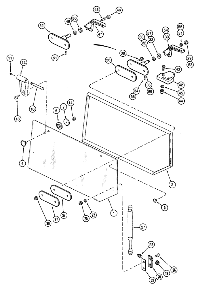 Схема запчастей Case IH 7250 - (9-116) - CAB REAR WINDOW (09) - CHASSIS/ATTACHMENTS