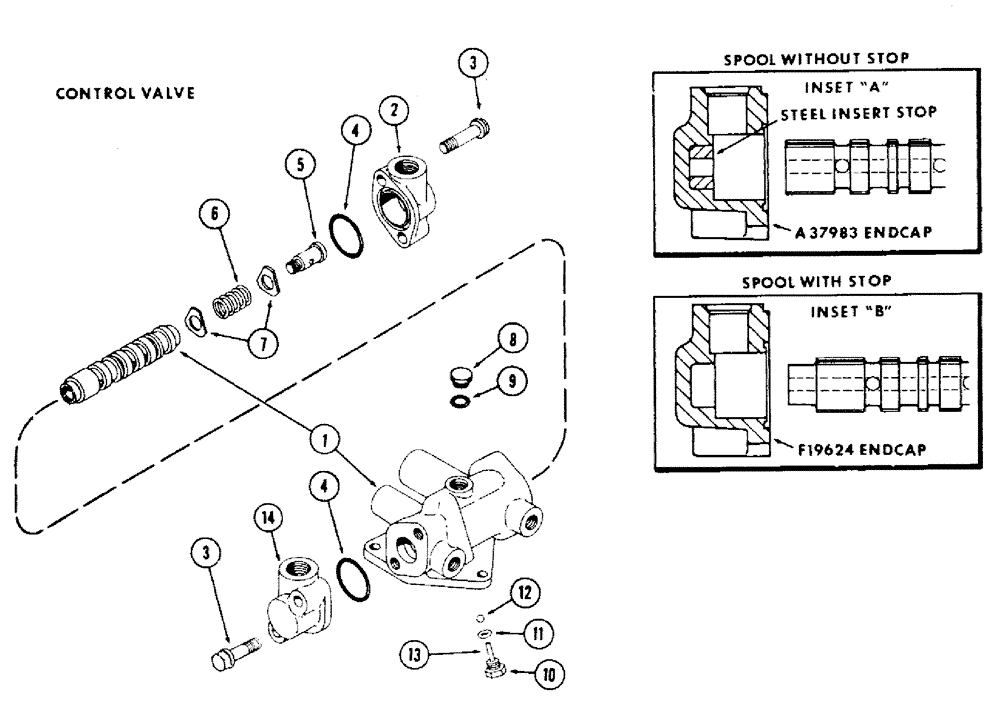 Схема запчастей Case IH 430 - (182) - A37980 VALVE (05) - STEERING