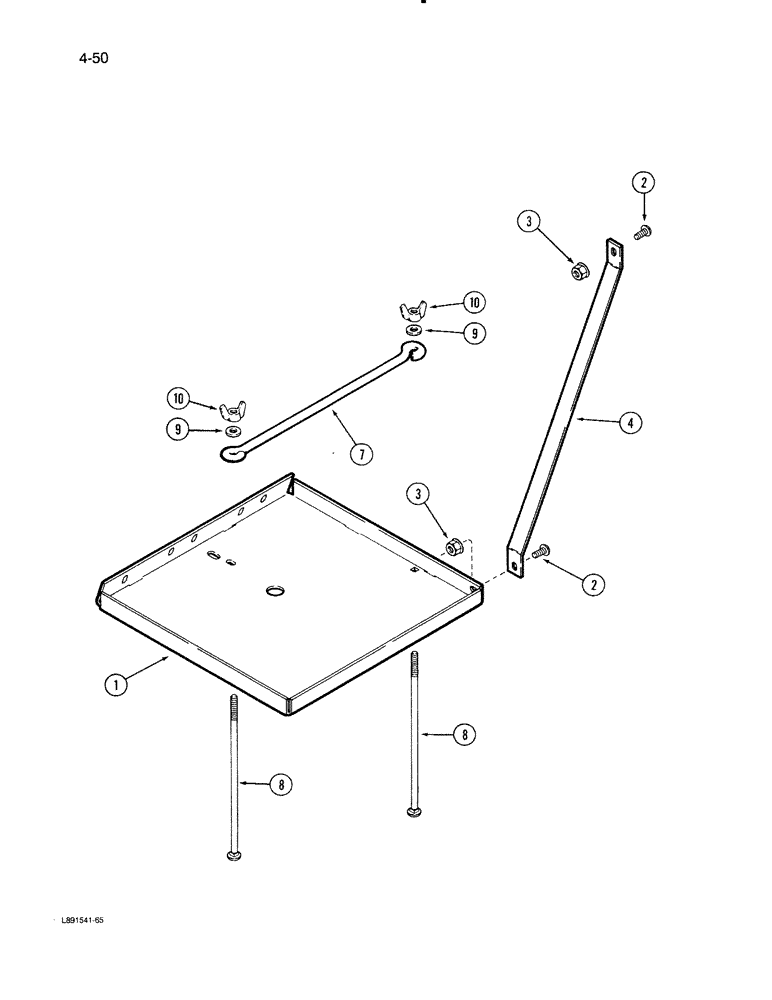 Схема запчастей Case IH 1670 - (4-50) - BATTERY TRAY (06) - ELECTRICAL