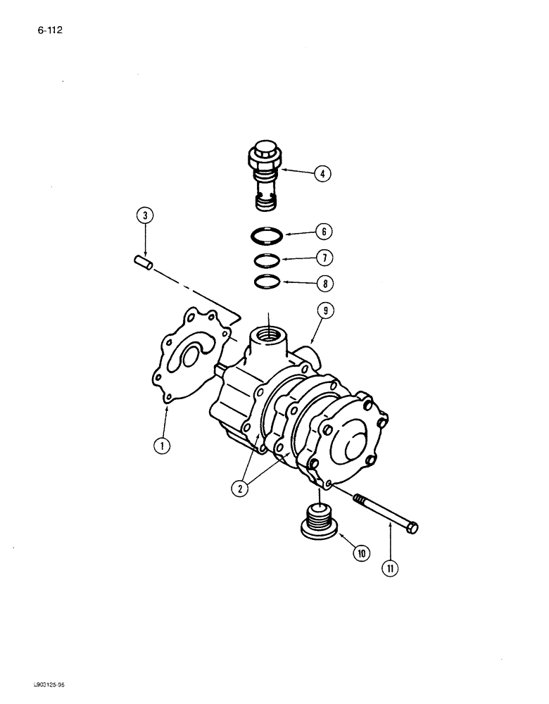 Схема запчастей Case IH 1680 - (6-112) - HYDROSTATIC PUMP ASSEMBLY, CHARGE PUMP (03) - POWER TRAIN