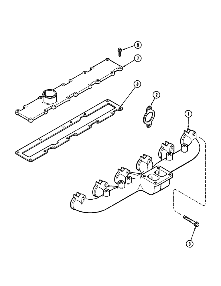 Схема запчастей Case IH 9110 - (04-14) - MANIFOLDS, 6T-830 ENGINE, SERIAL NUMBER 17900567 AND AFTER, EXHAUST (04) - Drive Train