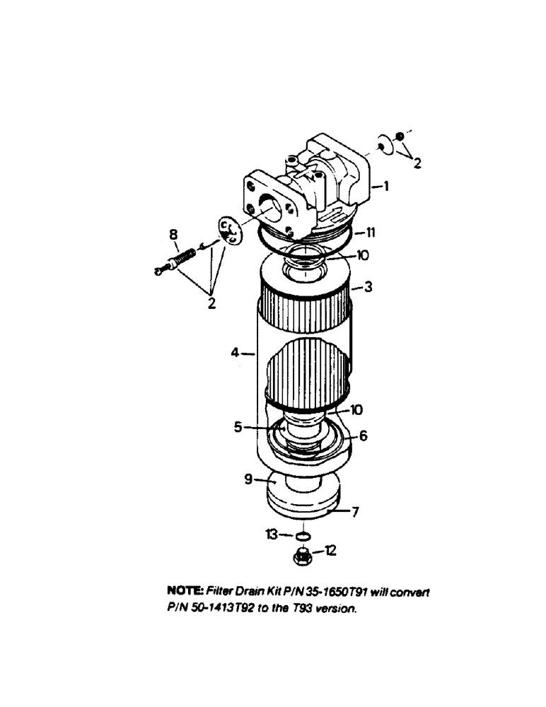 Схема запчастей Case IH 9130 - (08-14) - OIL FILTER ASSEMBLY (07) - HYDRAULICS