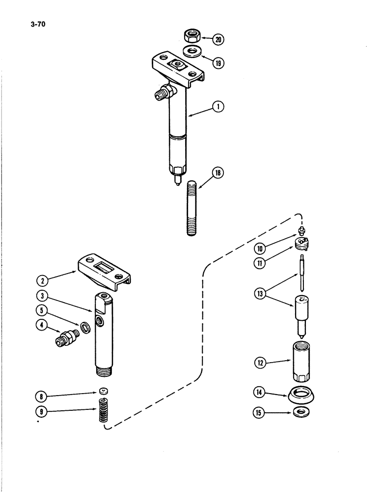 Схема запчастей Case IH 4894 - (3-70) - FUEL INJECTION NOZZLE 674 CUBIC INCH DIESEL ENGINE (03) - FUEL SYSTEM