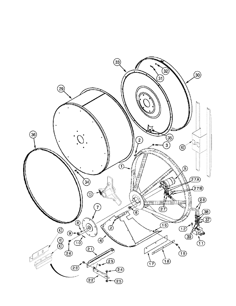 Схема запчастей Case IH 2388 - (02-09) - ROTARY AIR SCREEN - BTW JJC0266001 & JJC0273000 (01) - ENGINE