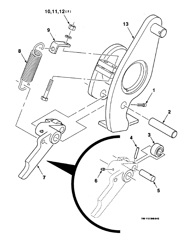 Схема запчастей Case IH 8590 - (5-08) - CLUTCH DOG ASSEMBLY (13) - FEEDER