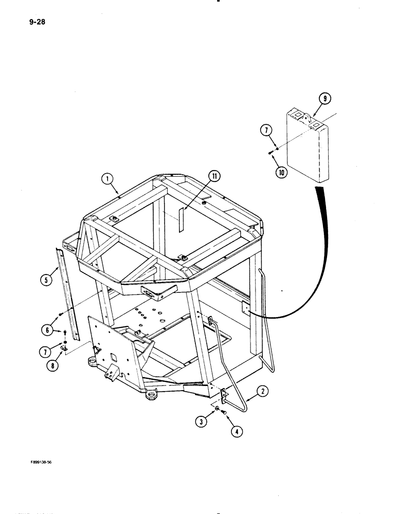 Схема запчастей Case IH 9110 - (9-28) - ROPS (09) - CHASSIS/ATTACHMENTS