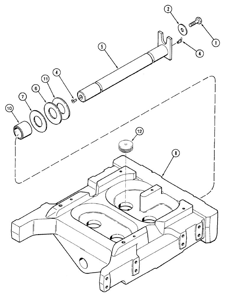 Схема запчастей Case IH 7220 - (5-032) - FRONT AXLE SUPPORT, MFD TRACTOR (05) - STEERING