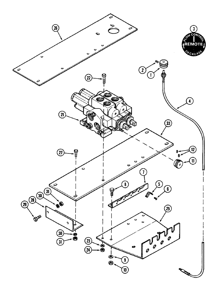 Схема запчастей Case IH 4690 - (8-276) - REMOTE HYDRAULIC VALVE FLOW CONTROLS (08) - HYDRAULICS