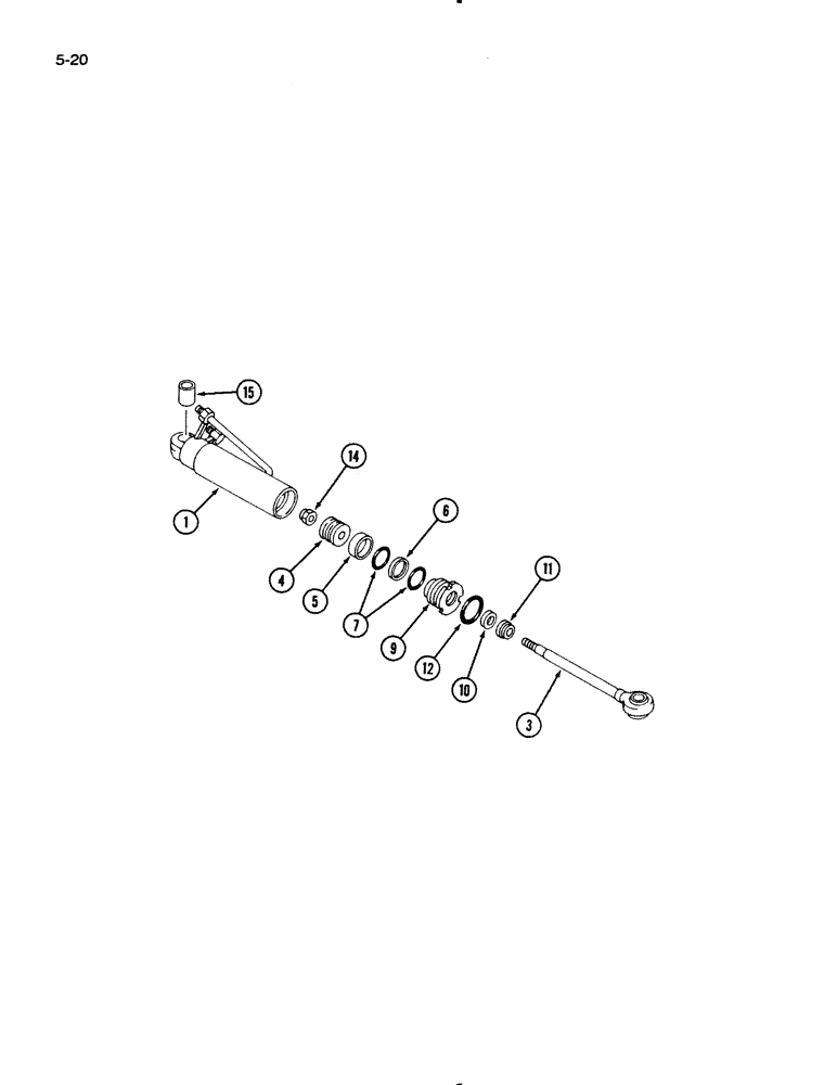 Схема запчастей Case IH 1140 - (5-20) - STEERING CYLINDER (05) - STEERING