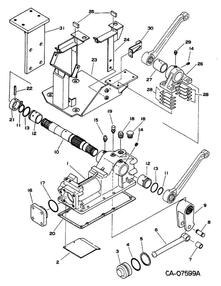 Схема запчастей Case IH 274 - (10-04) - HYDRAULICS, HYDRAULIC HOUSING AND CYLINDER (07) - HYDRAULICS