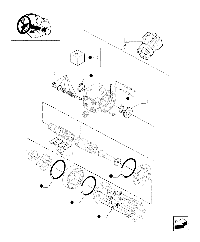 Схема запчастей Case IH PUMA 165 - (1.95.5/ B) - 2WD HYDRAULIC STEERING - BREAKDOWN (10) - OPERATORS PLATFORM/CAB