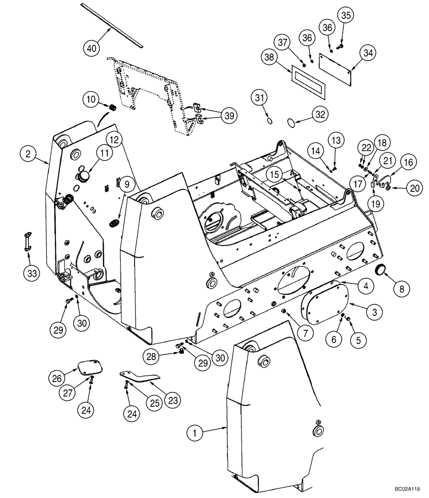 Схема запчастей Case IH 90XT - (09-09) - CHASSIS (09) - CHASSIS