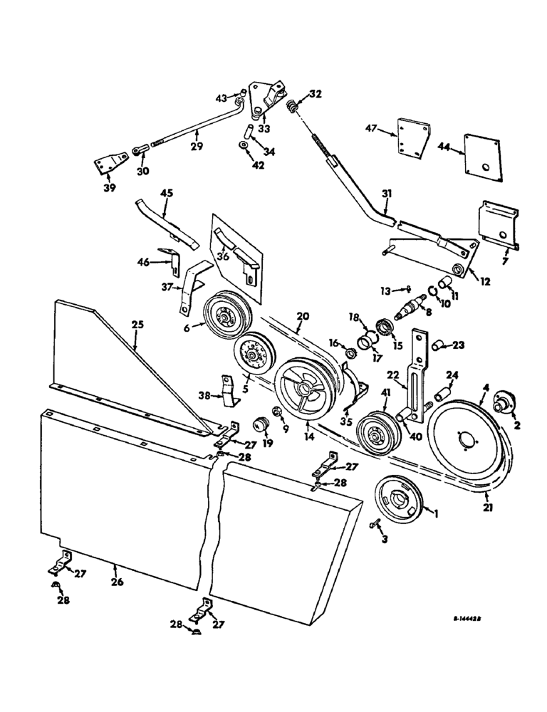 Схема запчастей Case IH 315 - (R-41) - SEPARATOR, STRAW CHOPPER DRIVE Separation