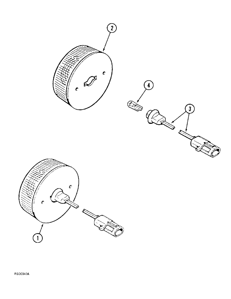 Схема запчастей Case IH 4300 - (4-008) - TAIL LAMP (04) - ELECTRICAL SYSTEMS