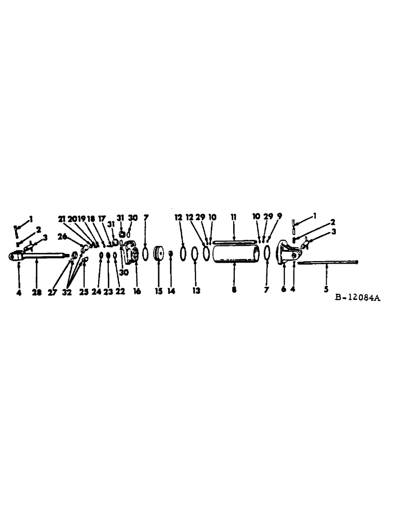 Схема запчастей Case IH 700 - (AK-33) - HYDRAULIC CYLINDER, 3-1/2 X 8, DOUBLE ACTING 