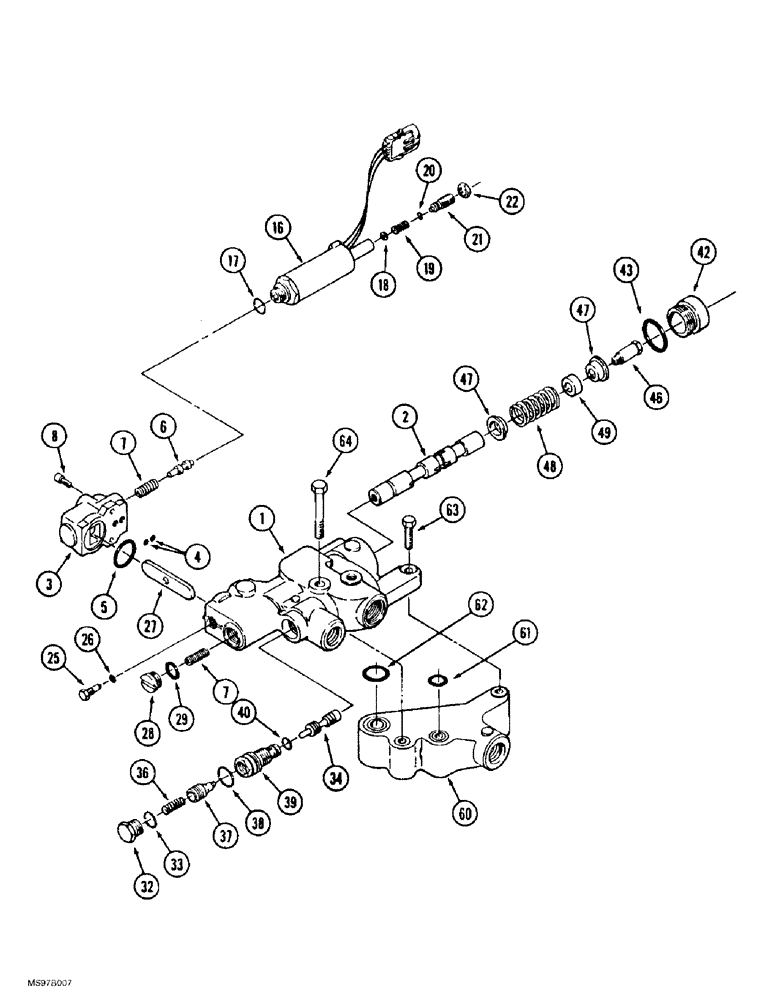 Схема запчастей Case IH 9370 - (8-094) - HITCH VALVE ASSEMBLY, PRIOR TO P.I.N. JEE0069665, 9370 AND 9380 ONLY (08) - HYDRAULICS