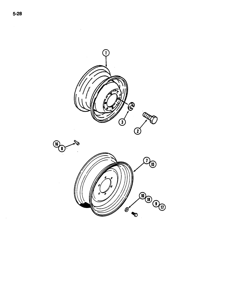 Схема запчастей Case IH 255 - (5-28) - FRONT WHEELS, MFD TRACTOR (05) - STEERING