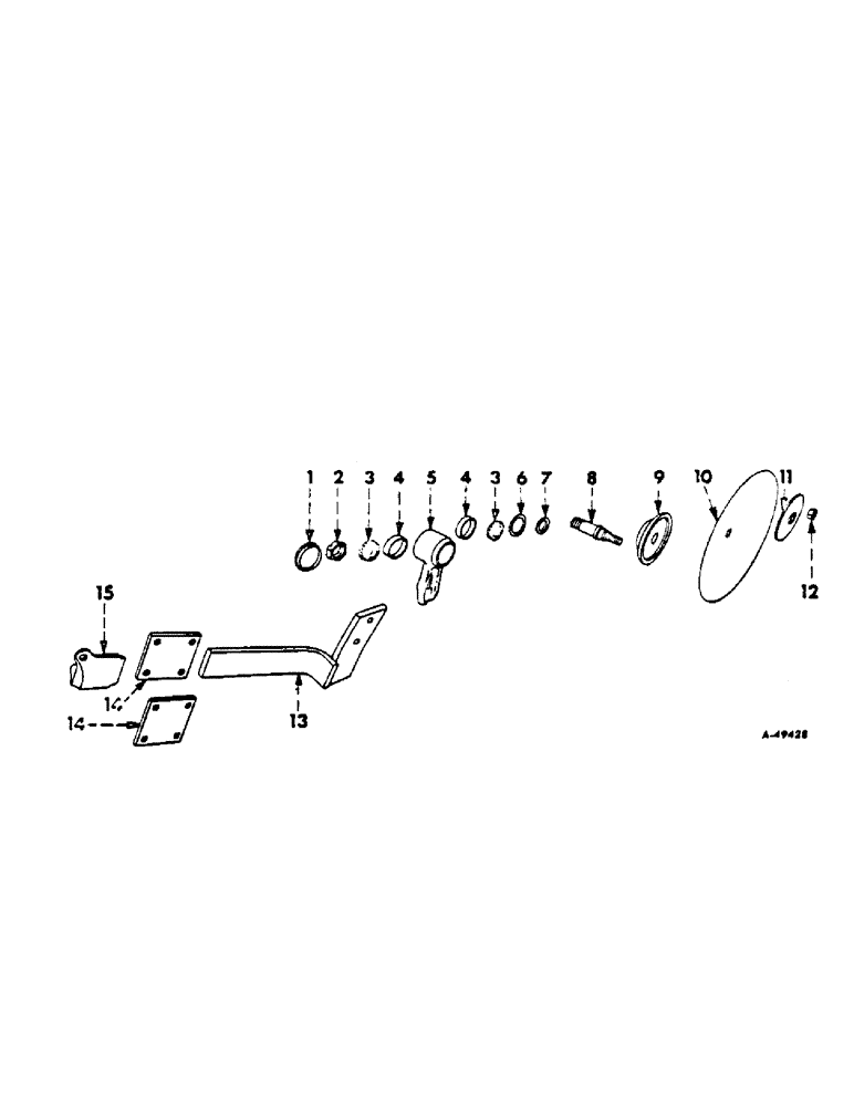 Схема запчастей Case IH 550 - (AB-09) - DISK COLTER JOINTERS, RIGID STANDARD, ONE PER FURROW 