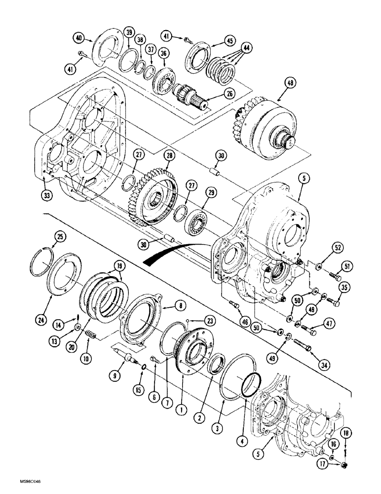 Схема запчастей Case IH 9350 - (6-142) - PTO CLUTCH ASSEMBLY (06) - POWER TRAIN