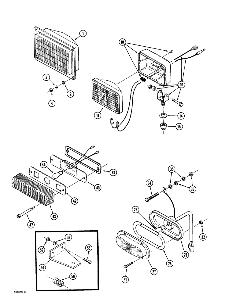 Схема запчастей Case IH STEIGER - (4-42) - HEAD LAMP ASSEMBLY (04) - ELECTRICAL SYSTEMS